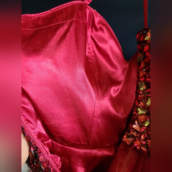 Dave And Johnny Bling  Jeweled Corset Mini Dress Puff Bottom Dress - Picture 10 of 11